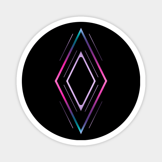 Diamond solo pink blue Magnet by Playfulfoodie